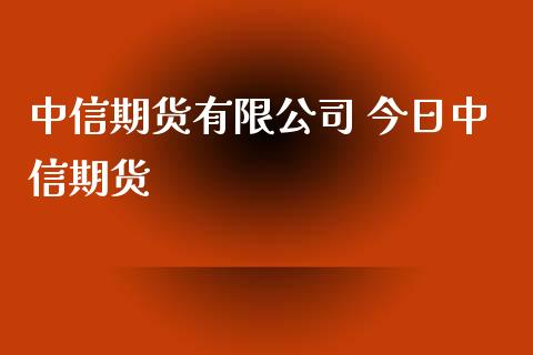 中信期货有限公司 今日中信期货