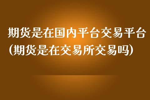 期货是在国内平台交易平台(期货是在交易所交易吗)_https://www.boyangwujin.com_恒指期货_第1张