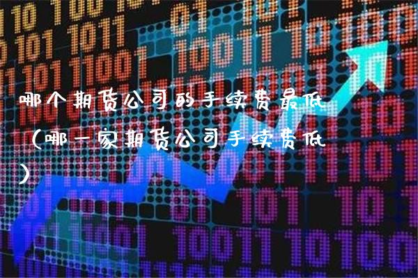 哪个期货公司的手续费最低（哪一家期货公司手续费低）_https://www.boyangwujin.com_黄金期货_第1张