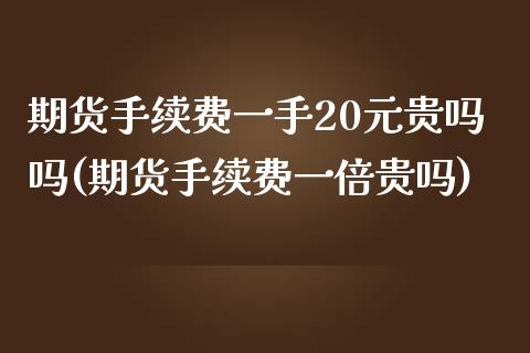 期货手续费一手20元贵吗吗(期货手续费一倍贵吗)