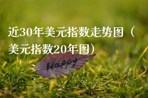 近30年美元指数走势图（美元指数20年图）