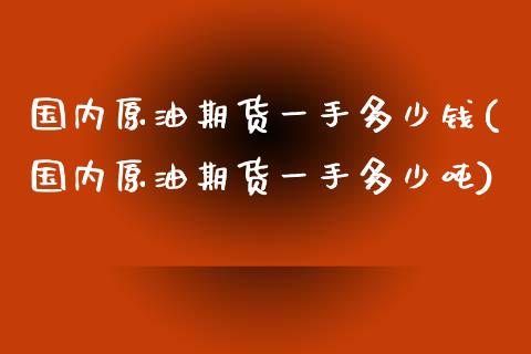 国内原油期货一手多少钱(国内原油期货一手多少吨)