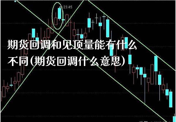 期货回调和见顶量能有什么不同(期货回调什么意思)