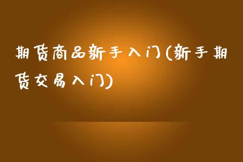 期货商品新手入门(新手期货交易入门)_https://www.boyangwujin.com_纳指期货_第1张