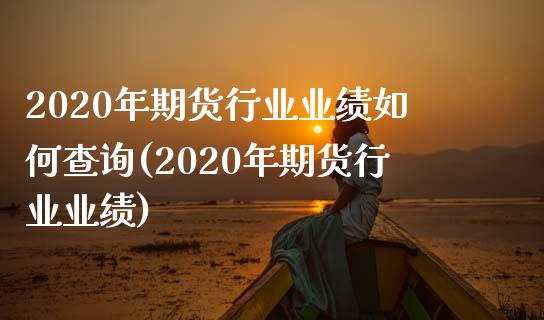 2020年期货行业业绩如何查询(2020年期货行业业绩)