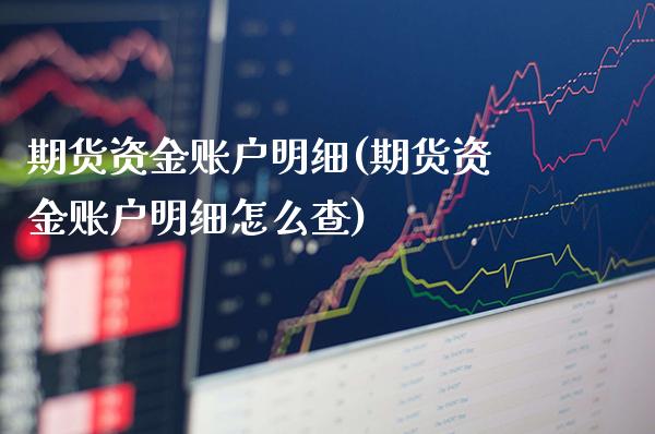 期货资金账户明细(期货资金账户明细怎么查)_https://www.boyangwujin.com_期货直播间_第1张