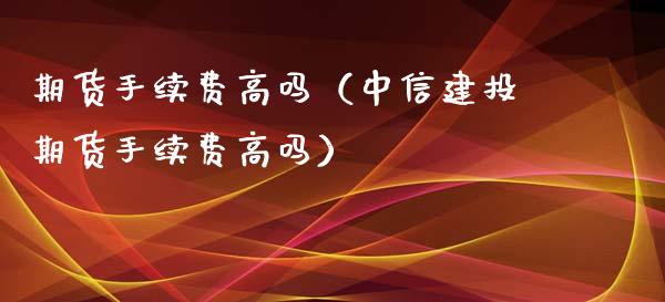 期货手续费高吗（中信建投期货手续费高吗）