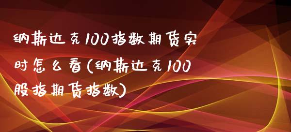 纳斯达克100指数期货实时怎么看(纳斯达克100股指期货指数)_https://www.boyangwujin.com_期货直播间_第1张