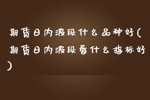 期货日内波段什么品种好(期货日内波段看什么指标好)_https://www.boyangwujin.com_期货直播间_第1张